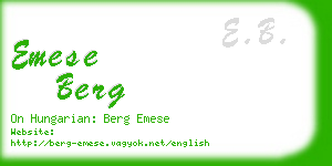 emese berg business card